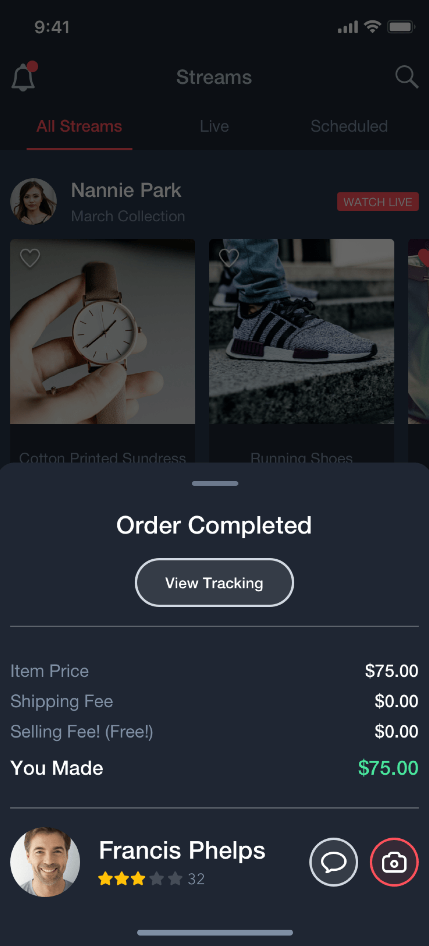 Order completed