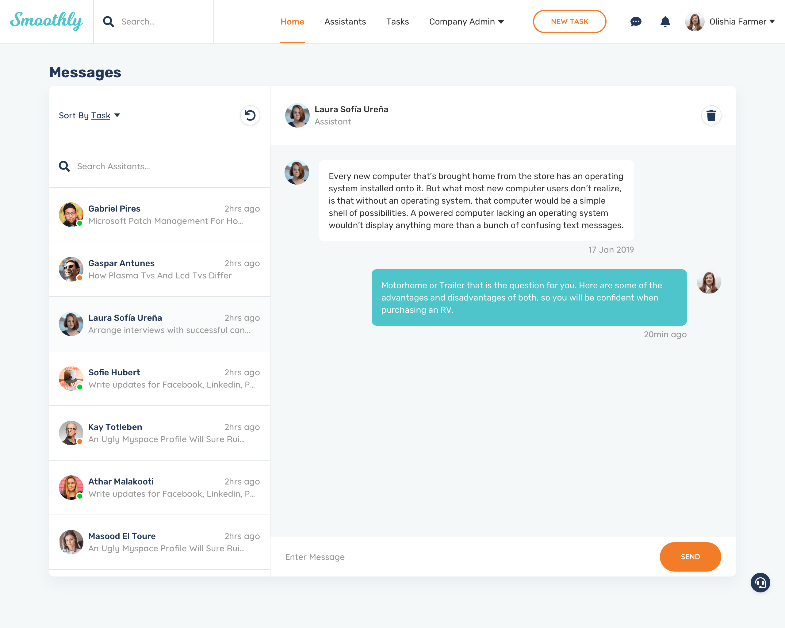 Messages and chat