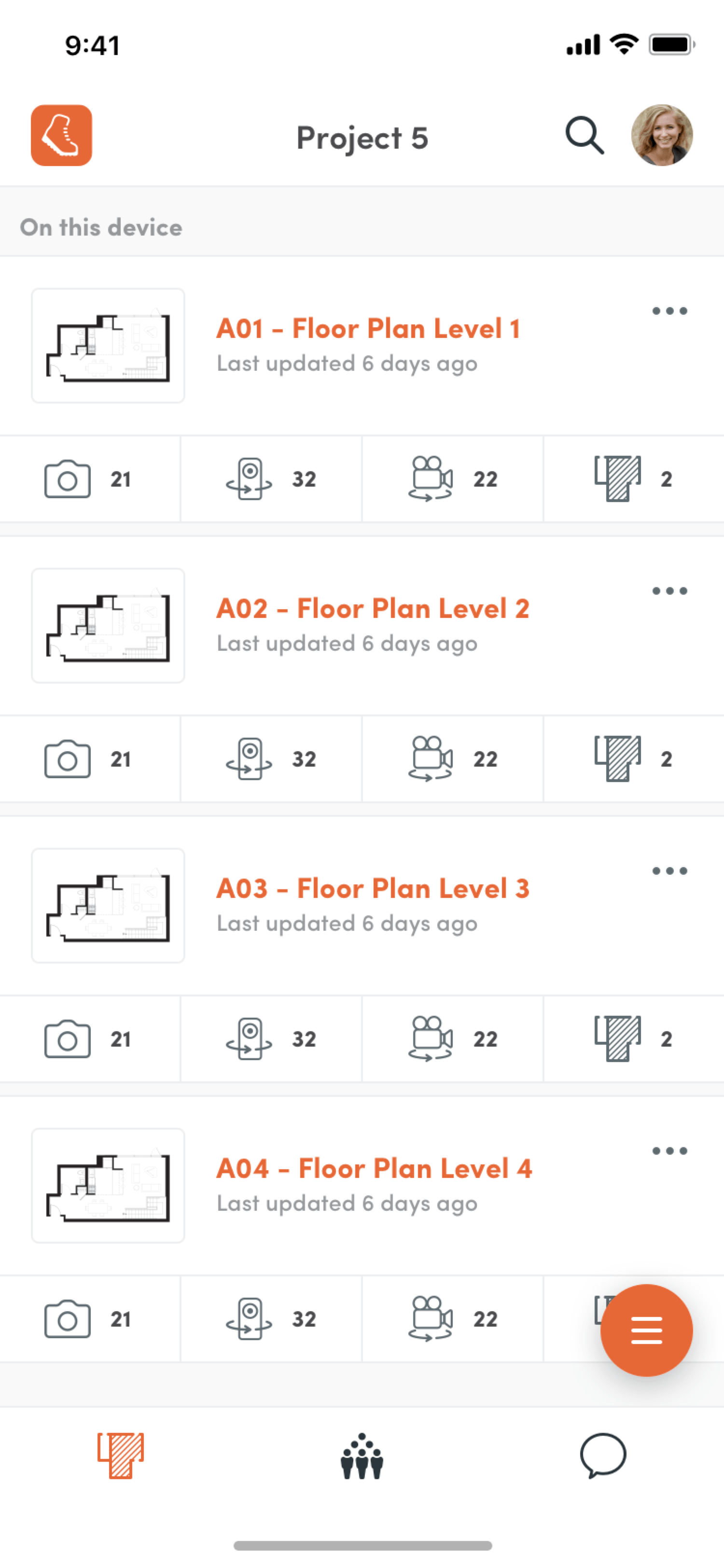 Floor plans list